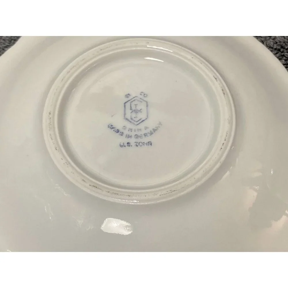 Iridescent Lusterware Tea Cup &‎ Saucer Made In Germany U.S. Zone Teacup